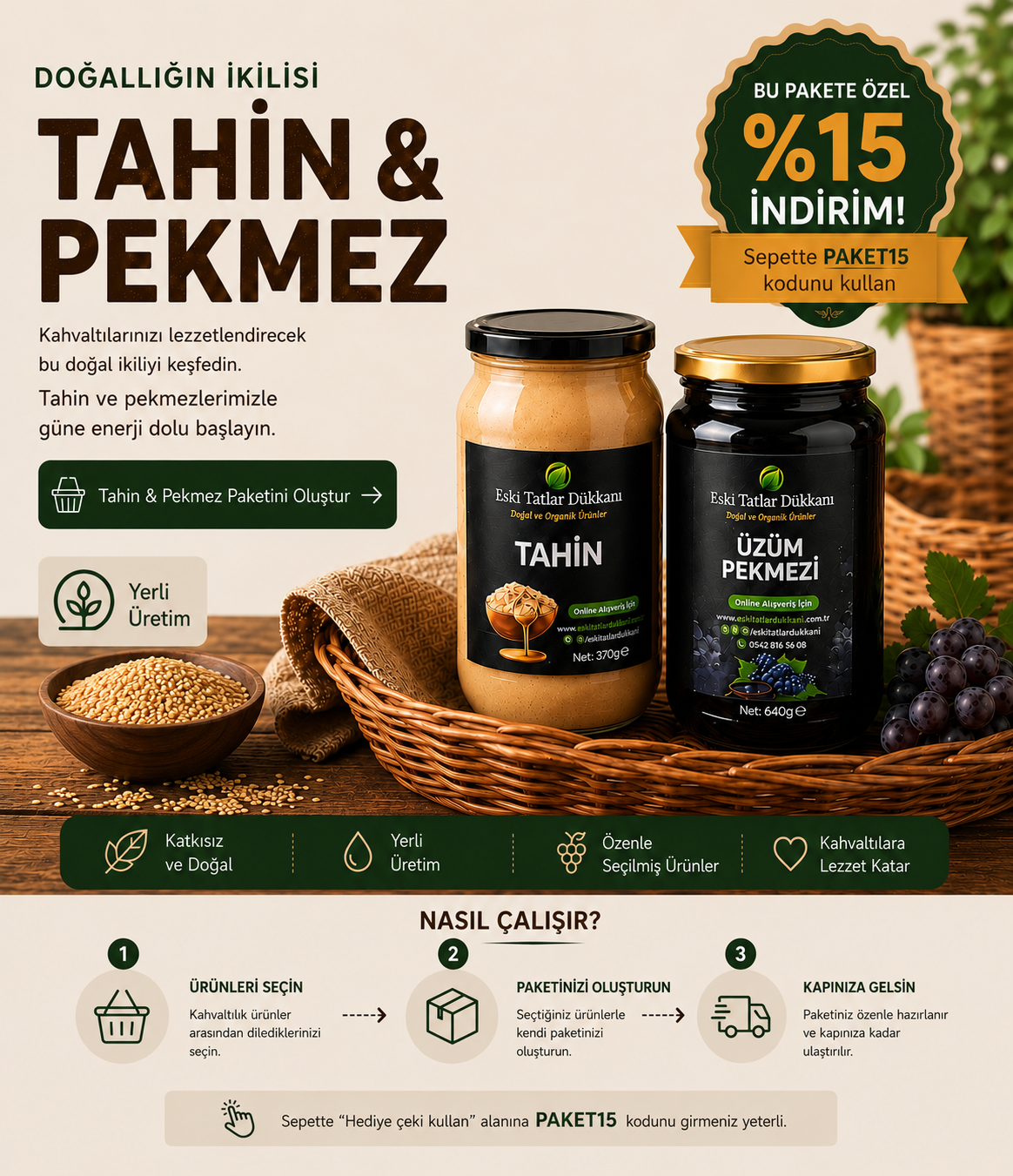 Tahin ve Pekmez Paketleri