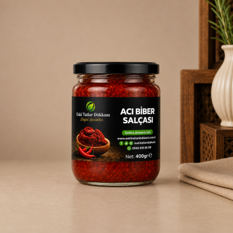Acı Biber Salçası – Güneşte Kurutma 400 g