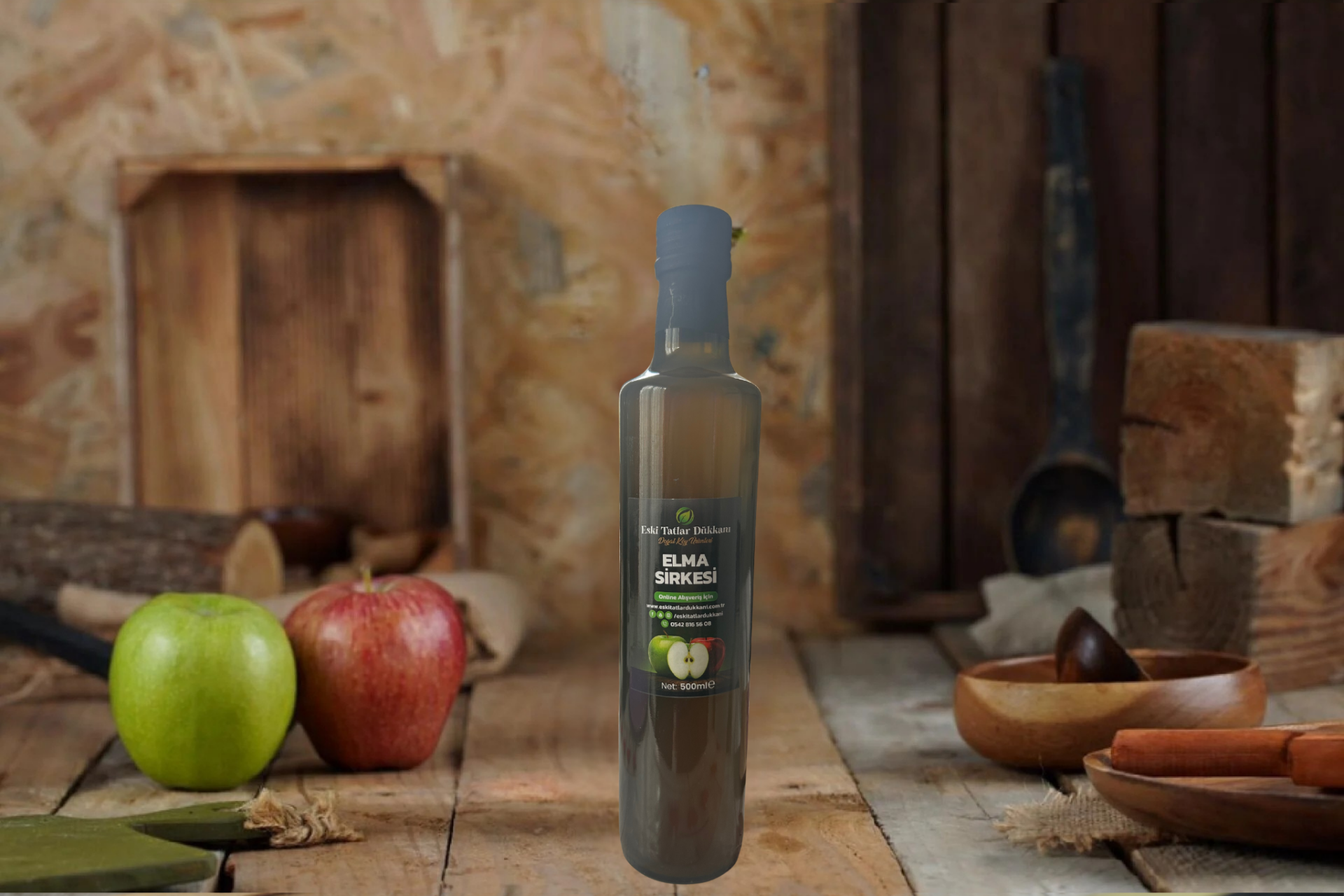 Doğal Fermantasyonlu Elma Sirkesi (500ml)