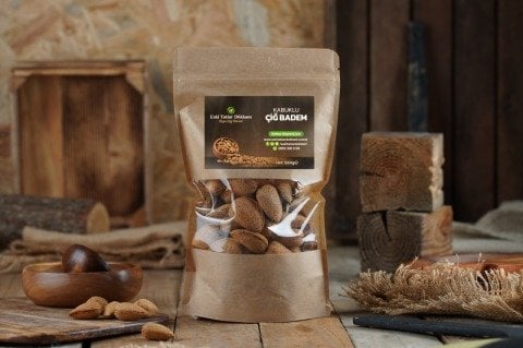 Kabuklu Organik Çiğ Badem (500gr)