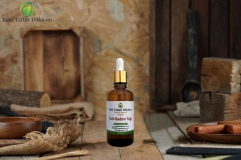 Soğuk Pres Tatlı Badem Yağı 50ml (Damlalıklı)