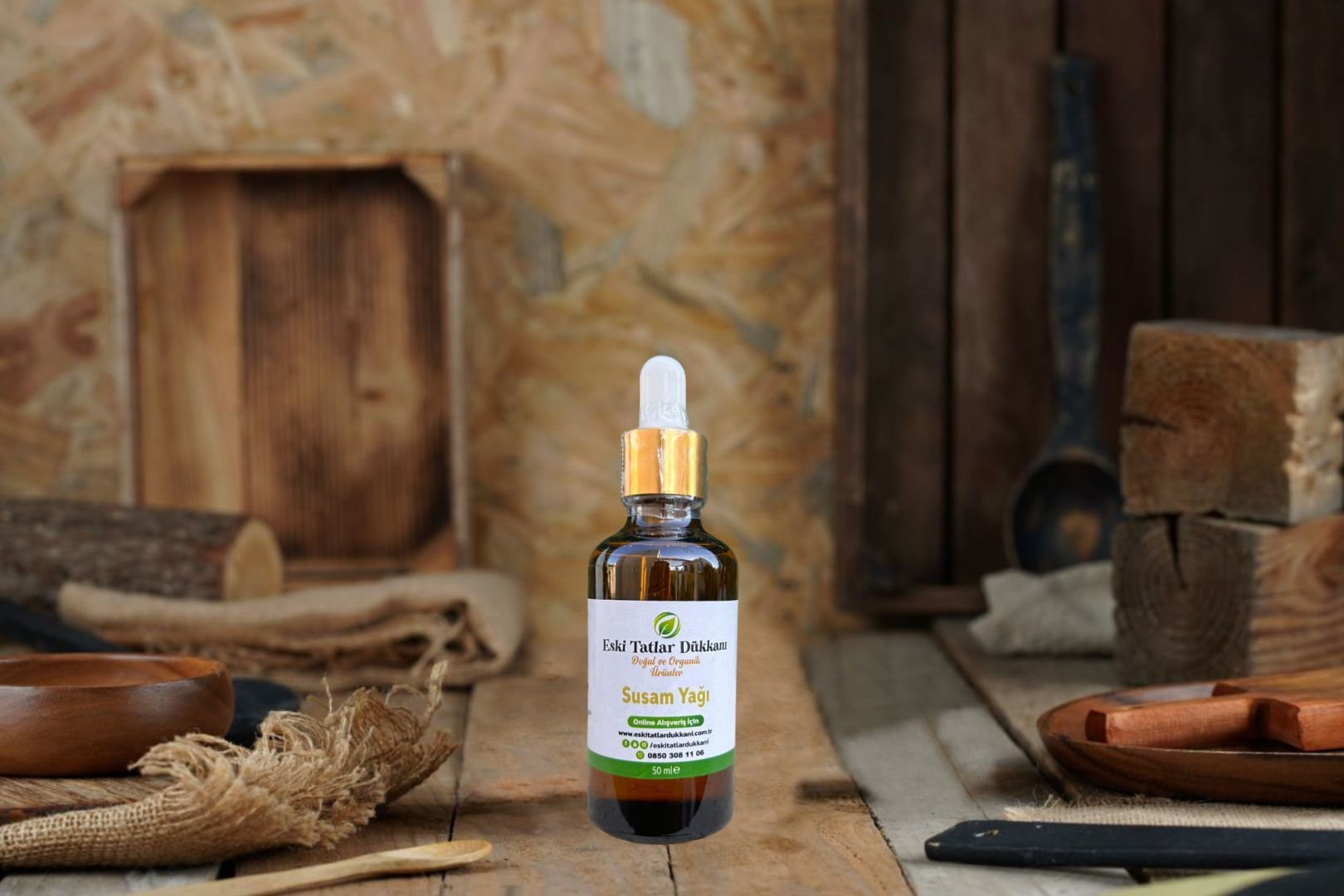 Soğuk Pres Susam Yağı 50ml (Damlalıklı)