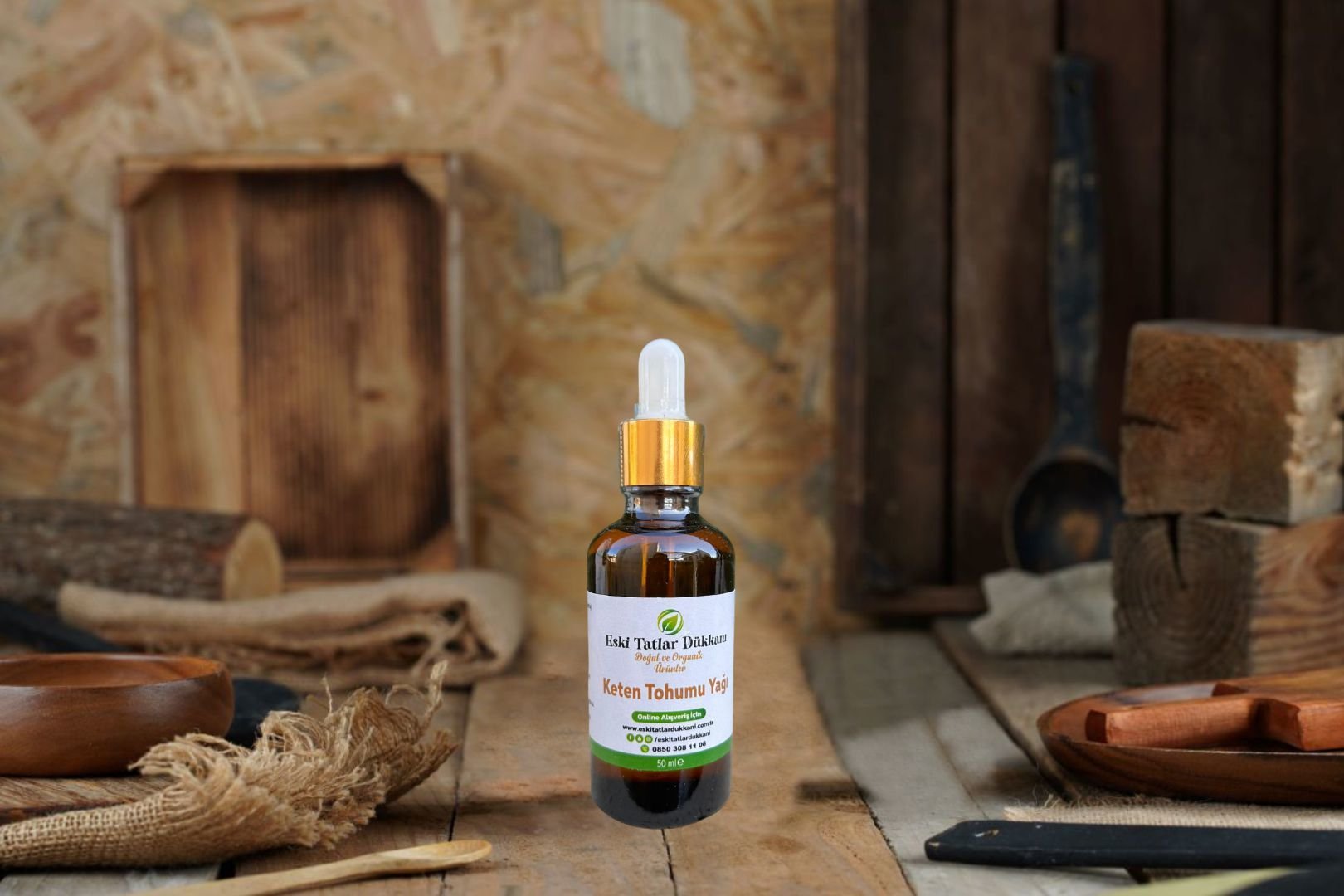 Soğuk Pres Keten Tohumu Yağı 50ml (Damlalıklı)