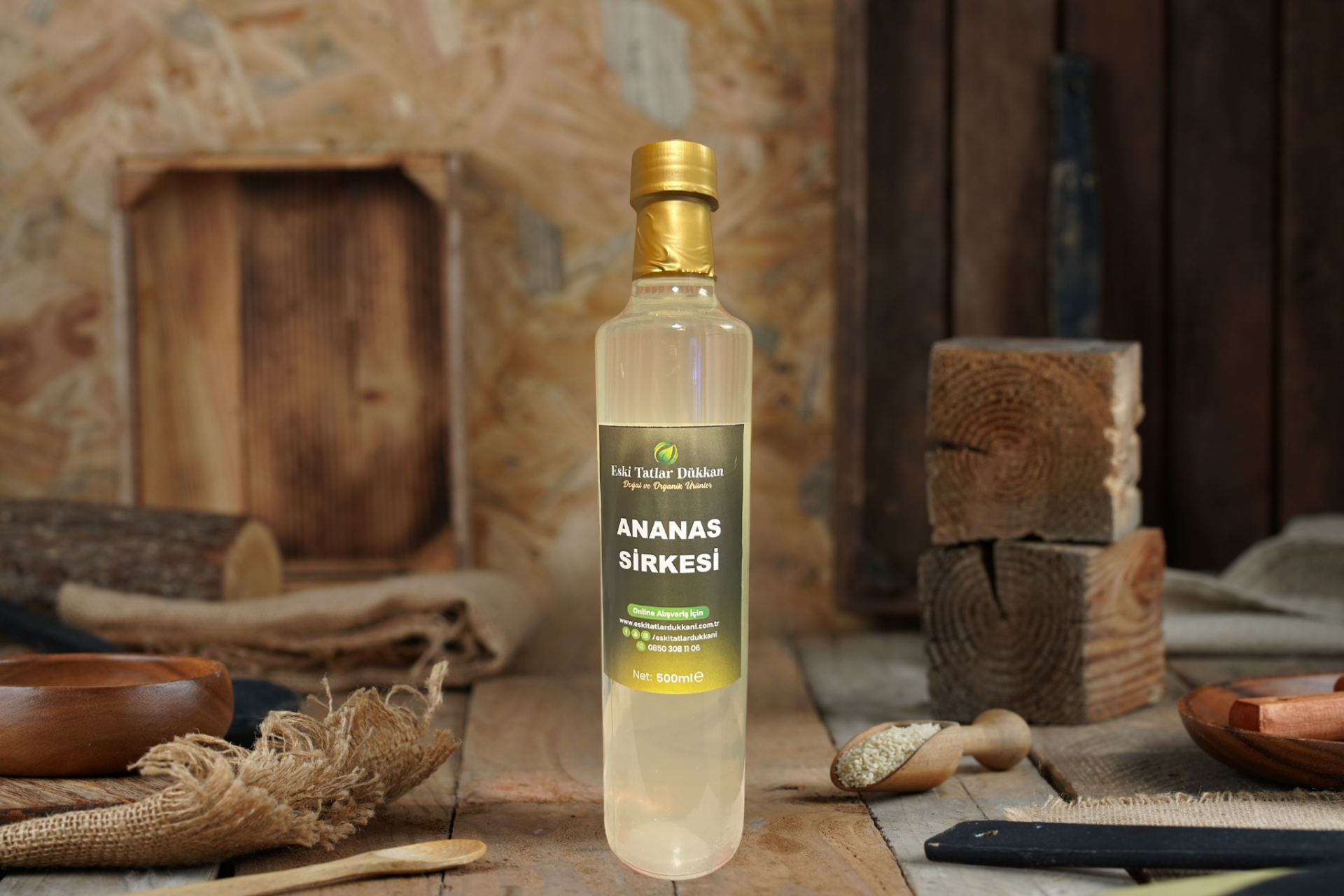 Doğal Fermantasyonlu Ananas Sirkesi 500ml