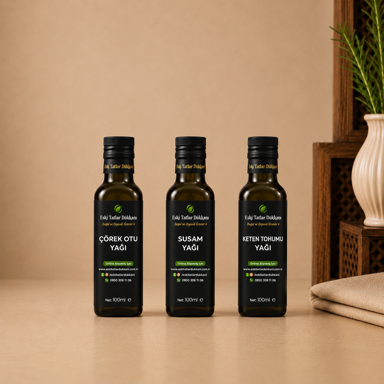 Üçlü Soğuk Pres Yağ Seti 3x100 ml