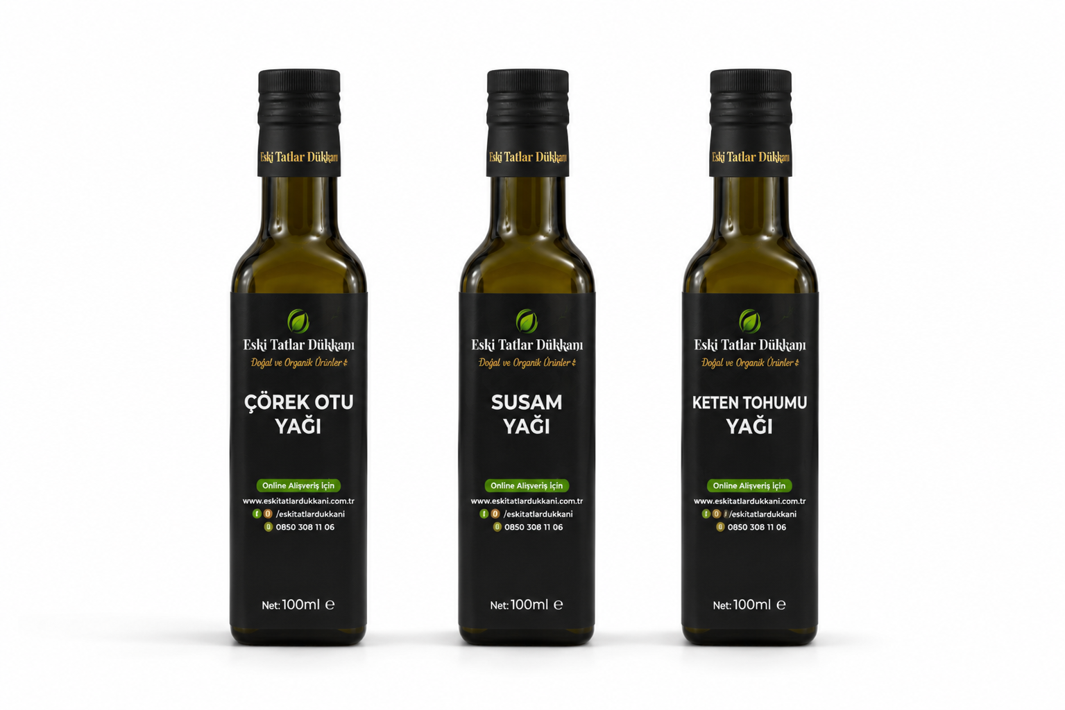 Üçlü Soğuk Pres Yağ Seti 3x100 ml
