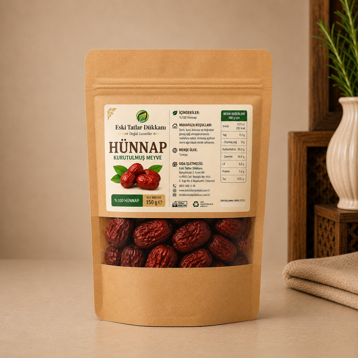 Kurutulmuş Hünnap 150 g